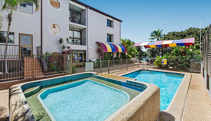 Take a dip in the Waters Edge pool